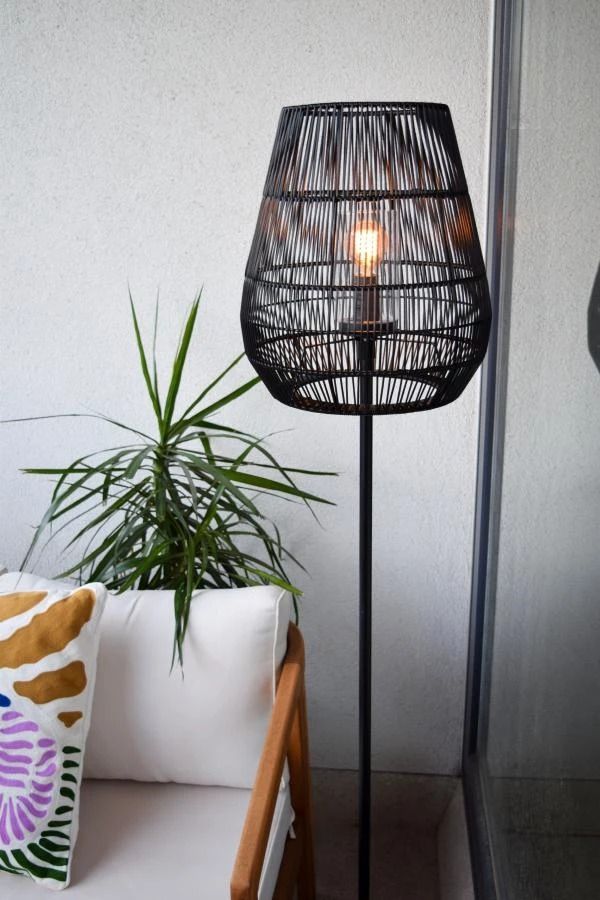 Lucide nerida - vloerlamp buiten - o35 cm - 1xe27 - ip44 - zwart