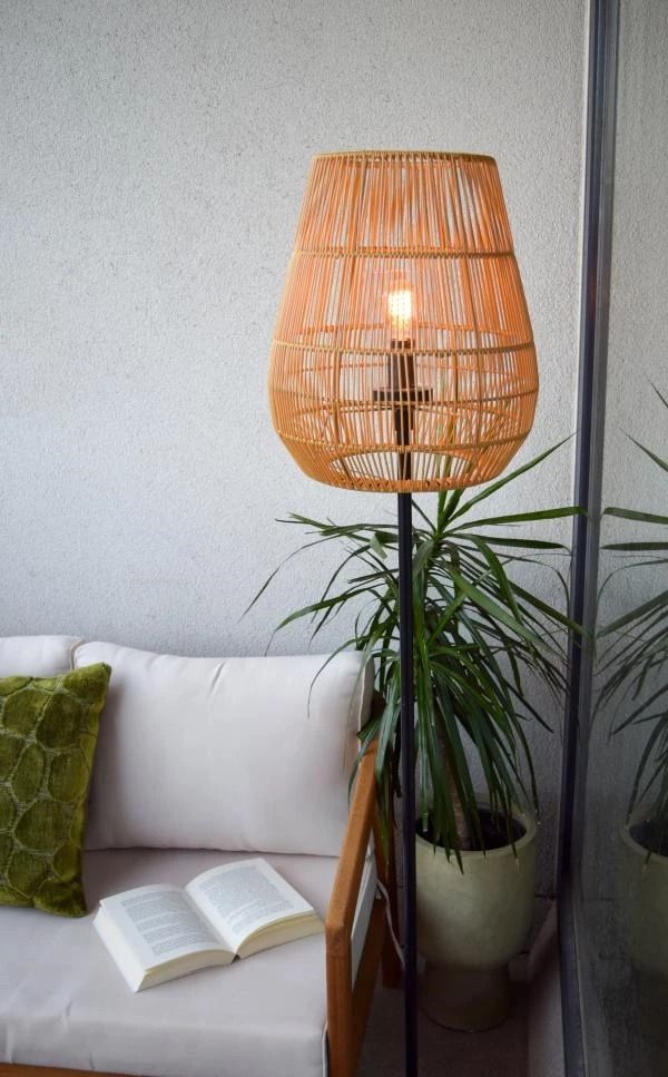 Lucide nerida - vloerlamp buiten - o35 cm - 1xe27 - ip44 - naturel