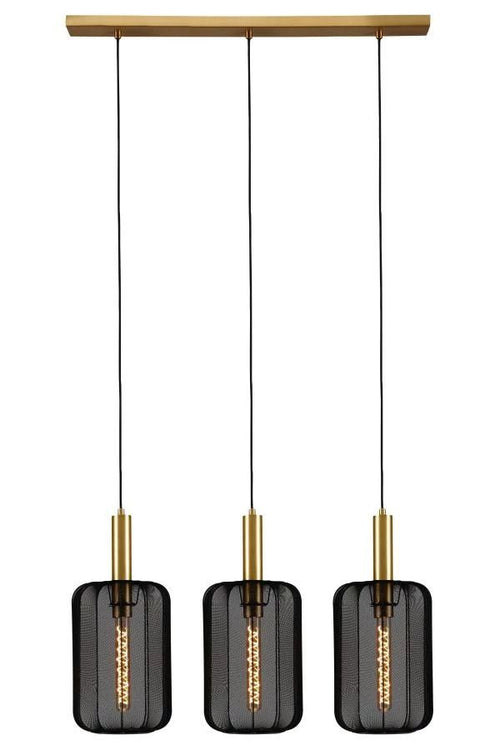 Corina Hanglamp-zwart-3xe27-40w-stof