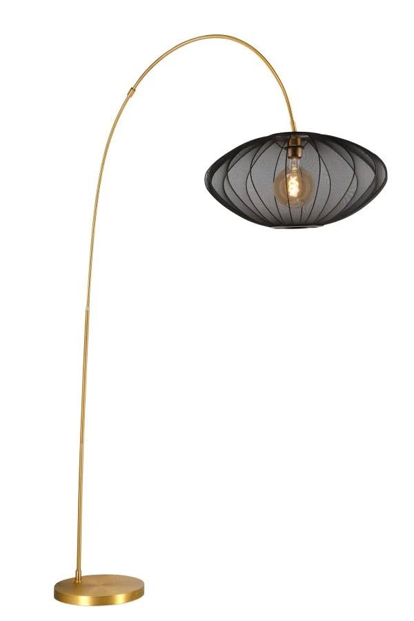Corina Booglamp-zwart-1xe27-40w-stof