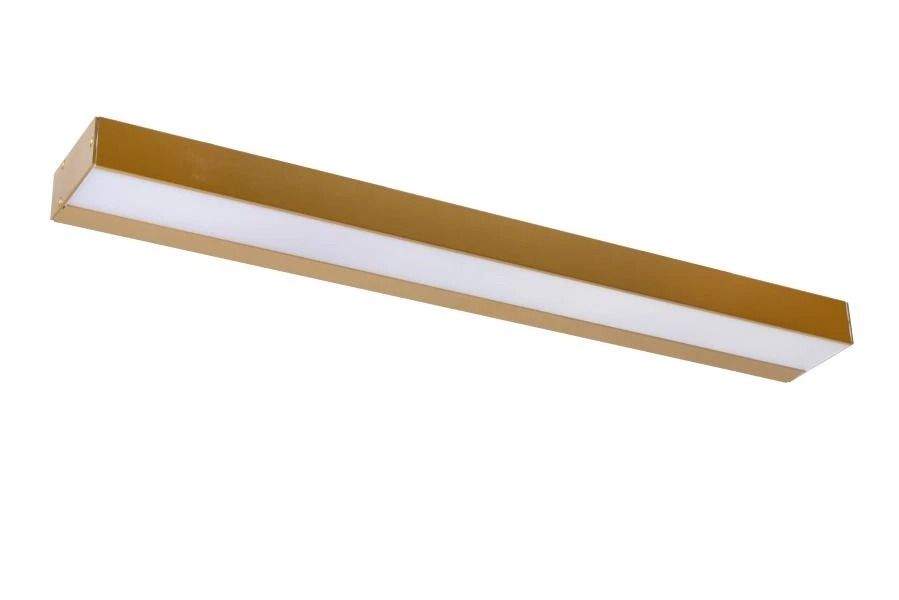 Lucide alexa - wandlamp badkamer - led - 1x8w 3000k - ip44 - mat goud  messing