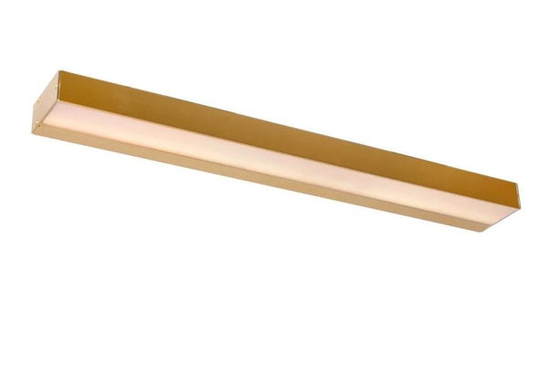 Lucide alexa - wandlamp badkamer - led - 1x8w 3000k - ip44 - mat goud  messing