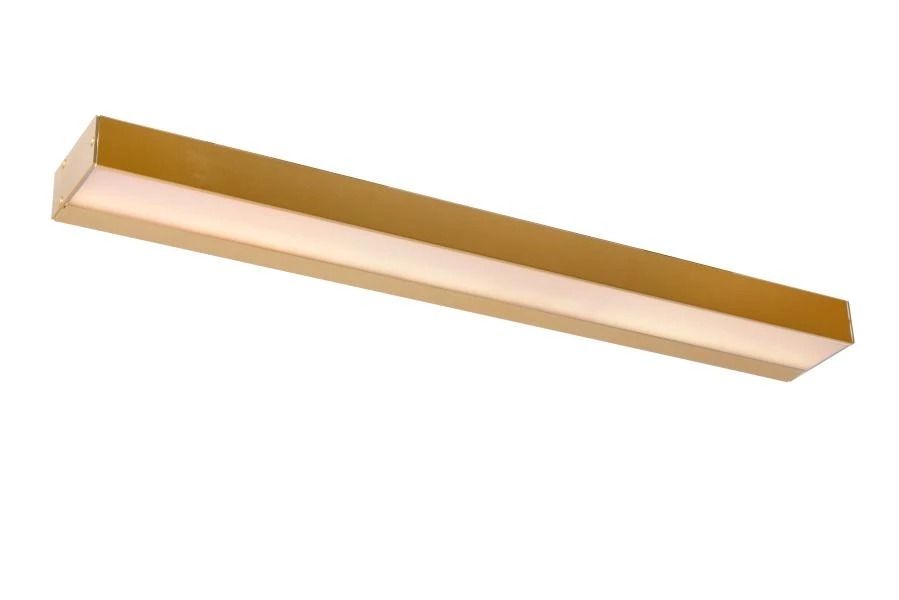 Lucide alexa - wandlamp badkamer - led - 1x8w 3000k - ip44 - mat goud  messing