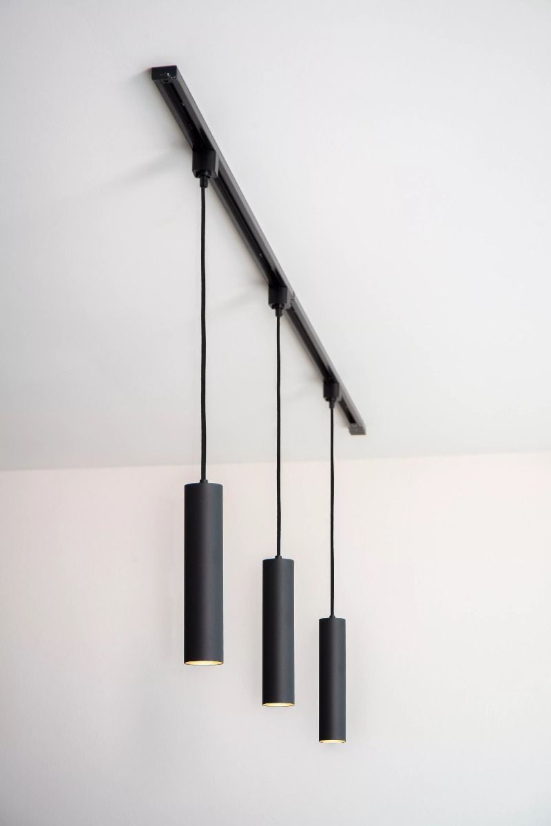 Lucide track floris pendel - railverlichting - 1xgu10 - zwart