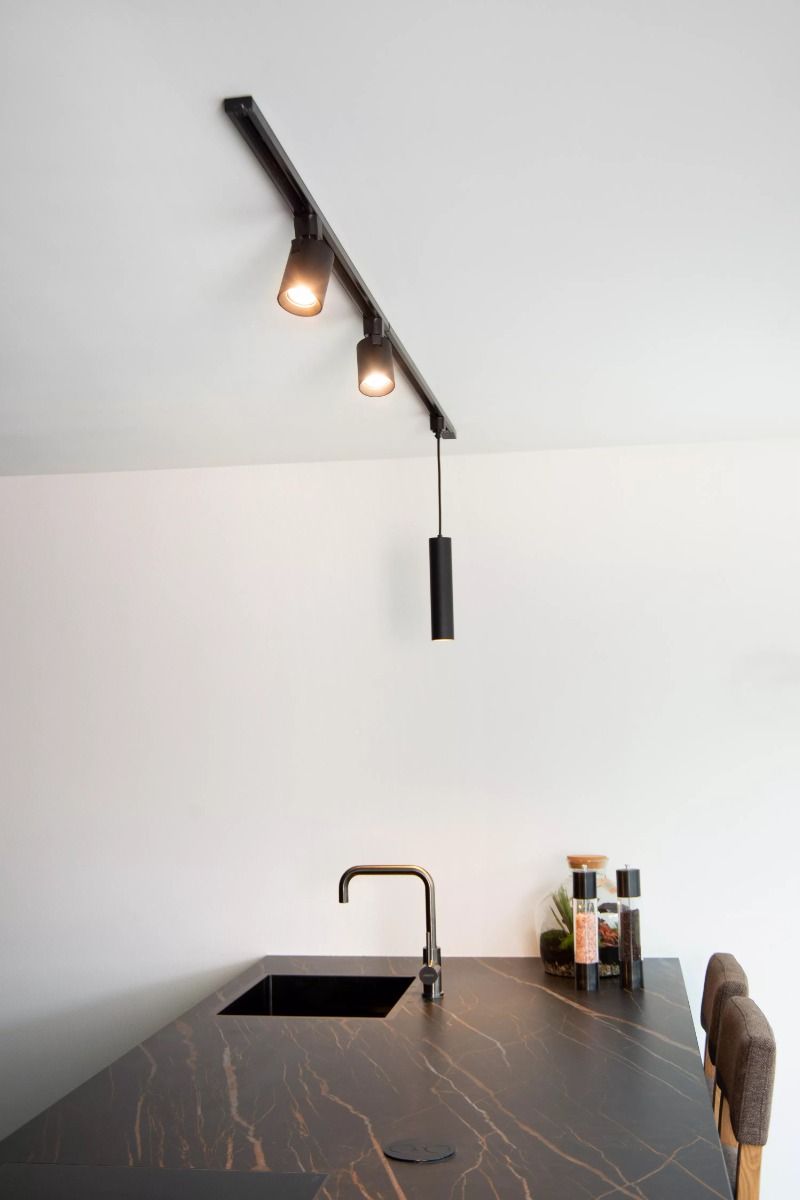 Lucide track floris pendel - railverlichting - 1xgu10 - zwart