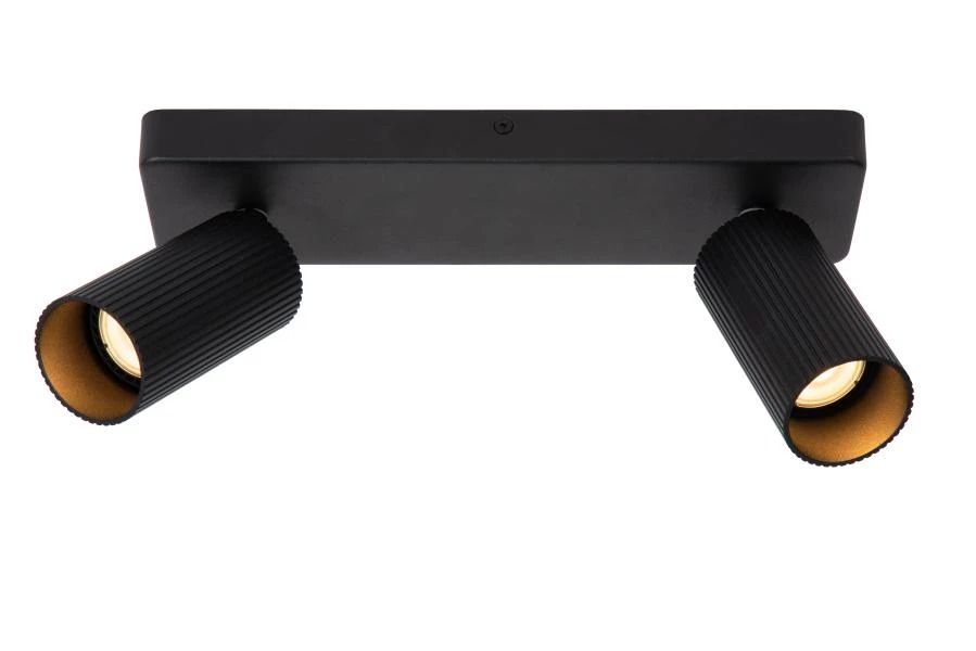 Lucide clubs - plafondspot - 2xgu10 - zwart