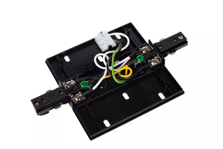 Lucide track double power supply - 1-fase railsysteem/ railverlichting - double - c - zwart (uitbreiding)