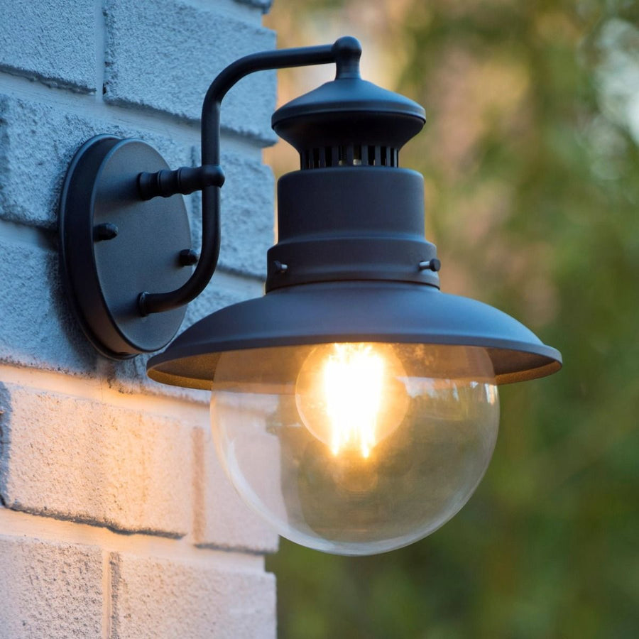 Wandlamp Buiten Ø 21,3 cm 1xE27 IP44 Zwart