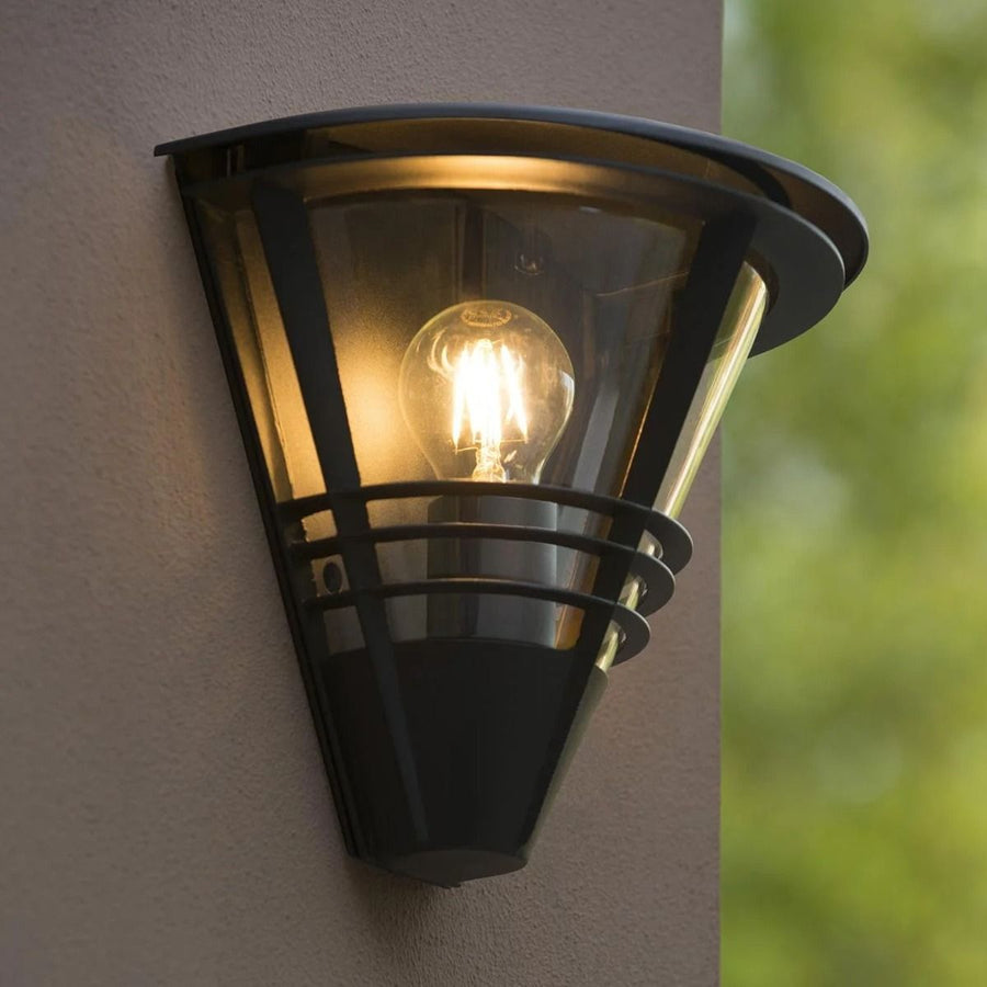 Wandlamp Buiten 1xE27 IP44 Zwart