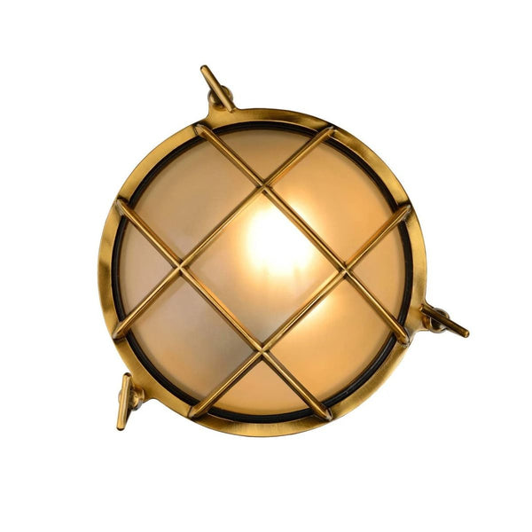 Wandlamp Buiten Ø 25 cm 1xE27 IP65 Mat Goud / Messing
