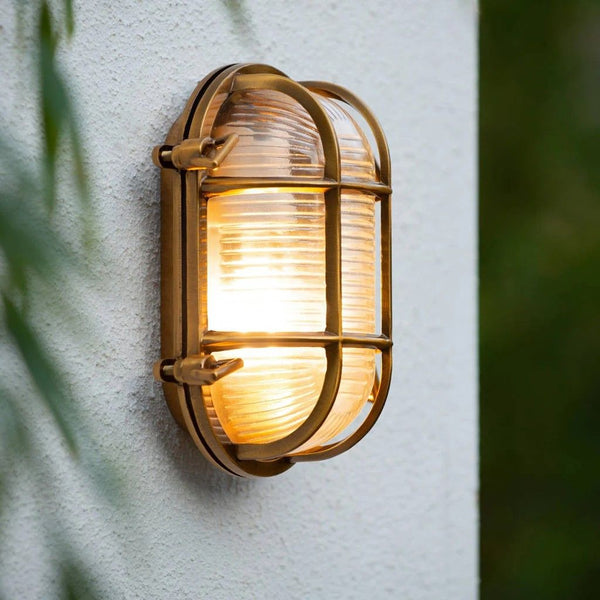 Wandlamp Buiten 1xE27 IP65 Mat Goud / Messing