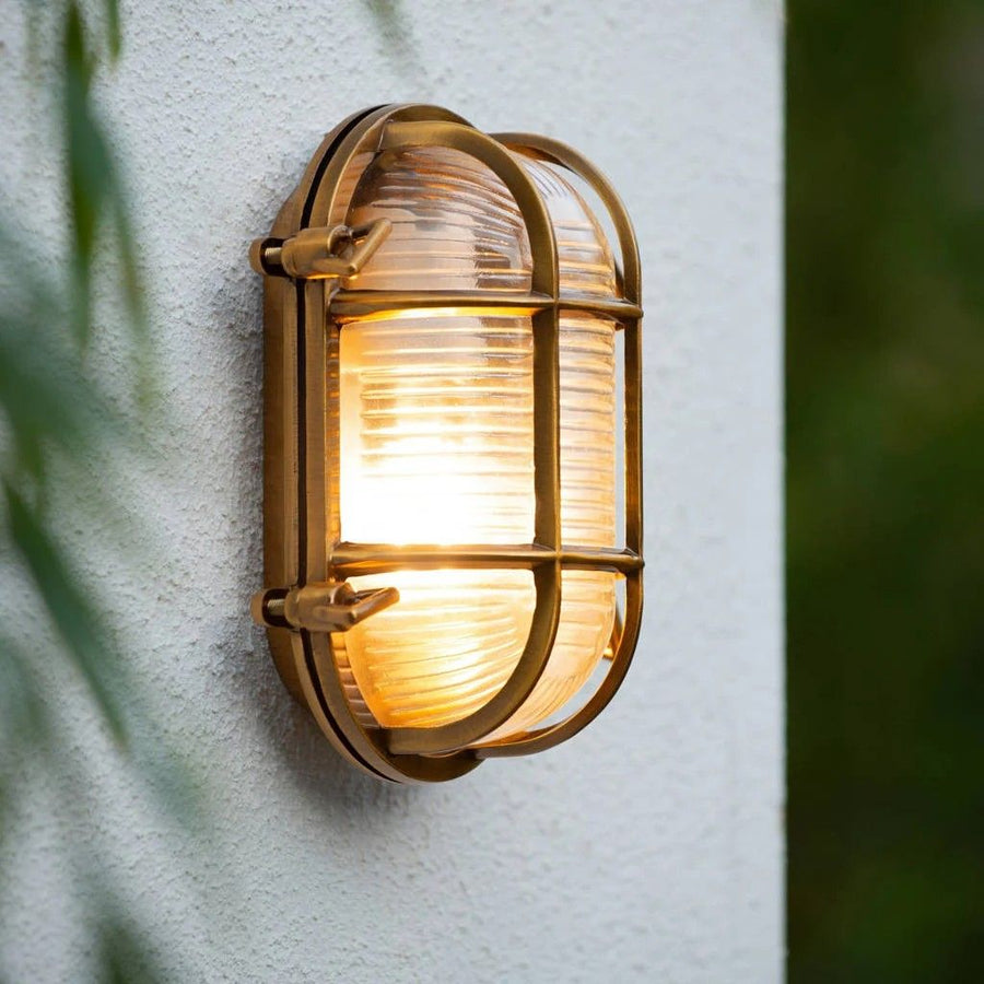 Wandlamp Buiten 1xE27 IP65 Mat Goud / Messing
