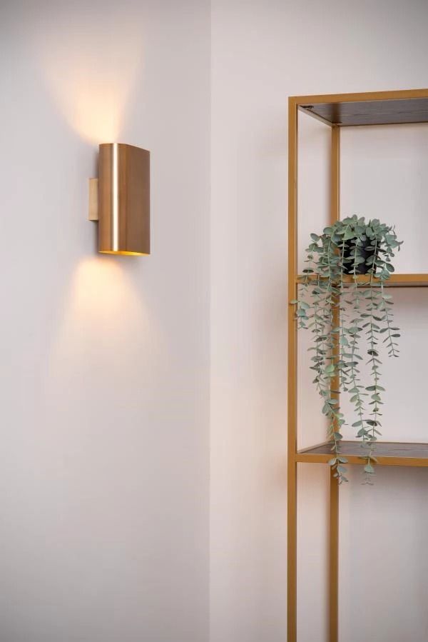 OVALIS Wandlamp-Mat Go.-2xE14-9W-Metaal