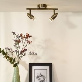 LED Plafondspot LED GU10 2x5W 2700K Mat chroom