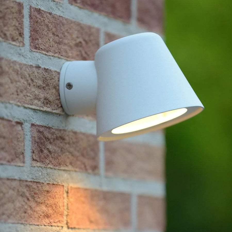 LED Wandlamp Buiten LED Dimb. GU10 1x5W 3000K IP44 Wit