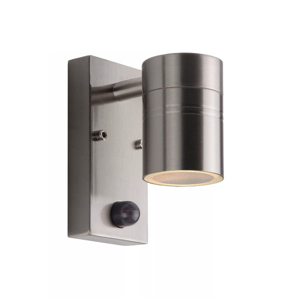 LED Wandspot Buiten Ø 6,3 cm LED GU10 1x5W 2700K IP44 Mat chroom