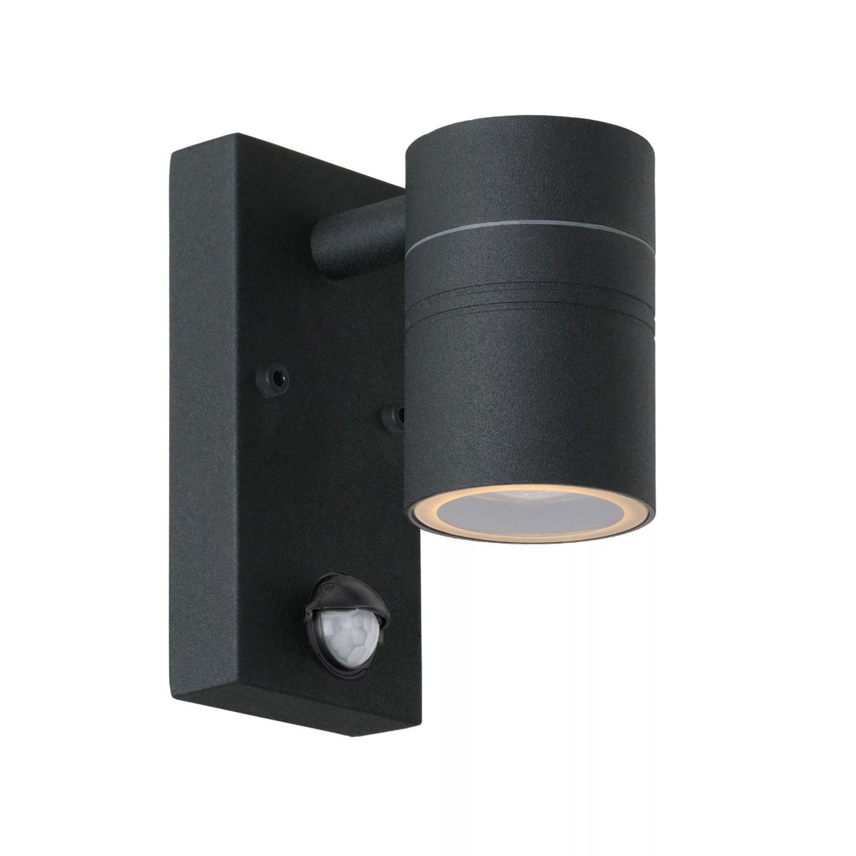 LED Wandspot Buiten Ø 6,3 cm LED GU10 1x5W 2700K IP44 Zwart