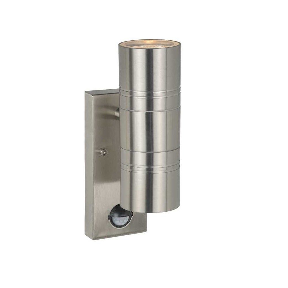 LED Wandspot Buiten Ø 6,3 cm LED GU10 2x5W 2700K IP44 Mat chroom