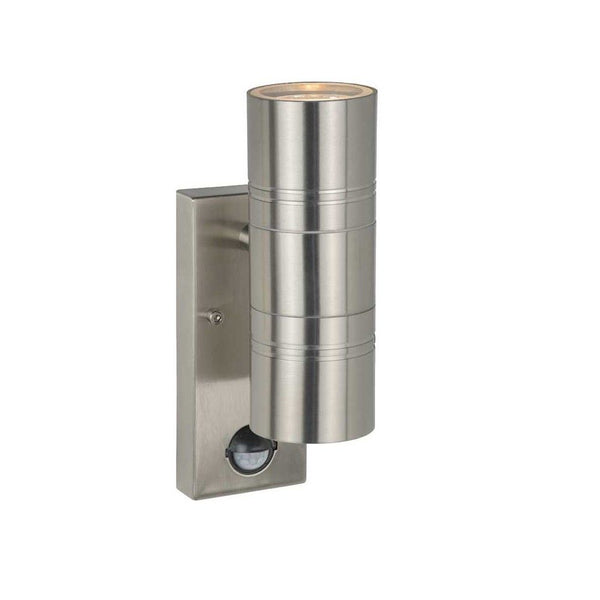 LED Wandspot Buiten Ø 6,3 cm LED GU10 2x5W 2700K IP44 Mat chroom