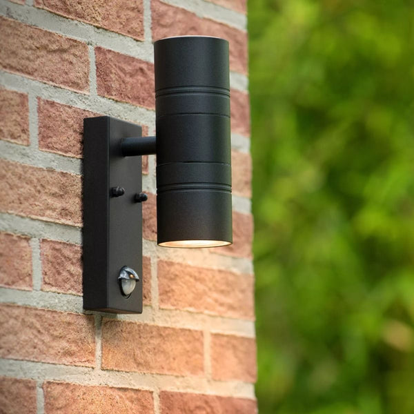 LED Wandspot Buiten Ø 6,3 cm LED GU10 2x5W 2700K IP44 Zwart