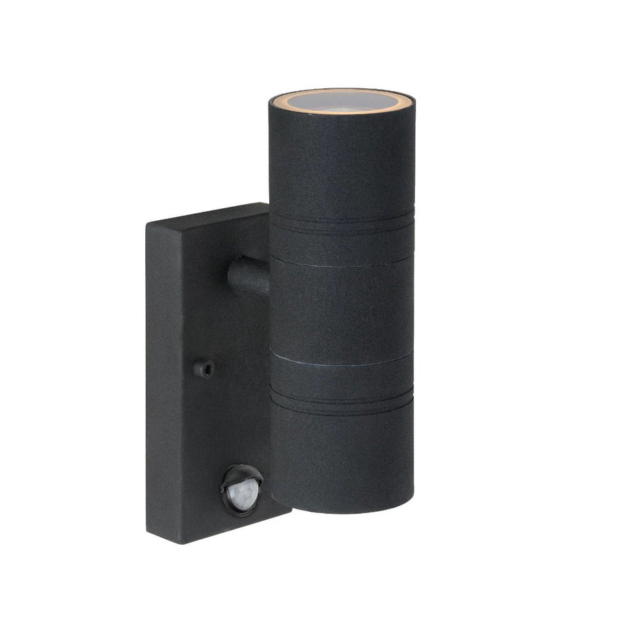 LED Wandspot Buiten Ø 6,3 cm LED GU10 2x5W 2700K IP44 Zwart