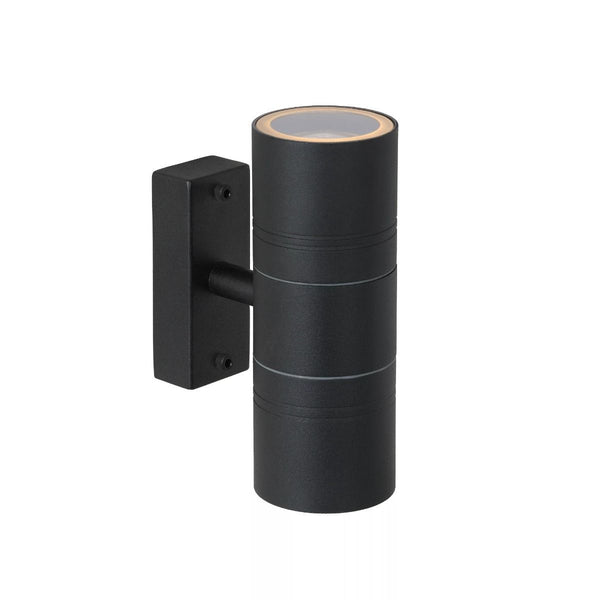 LED Wandspot Buiten Ø 6,3 cm LED GU10 2x5W 2700K IP44 Zwart