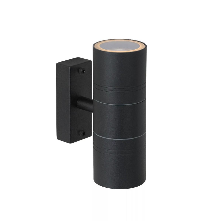 LED Wandspot Buiten Ø 6,3 cm LED GU10 2x5W 2700K IP44 Zwart