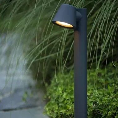 LED Sokkellamp Buiten Ø 11,5 cm LED Dimb. GU10 1x4,5W 3000K IP44 Antraciet