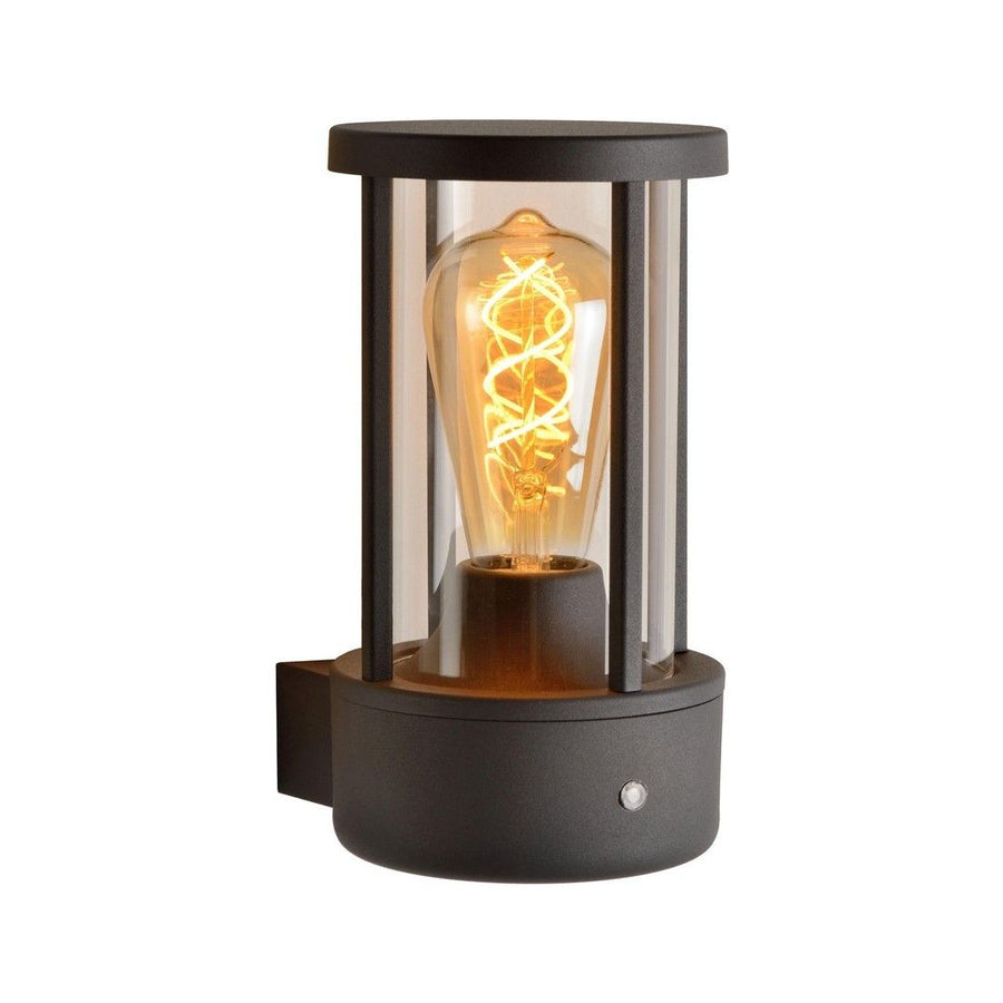 Wandlamp Buiten Ø 12 cm 1xE27 IP44 Antraciet