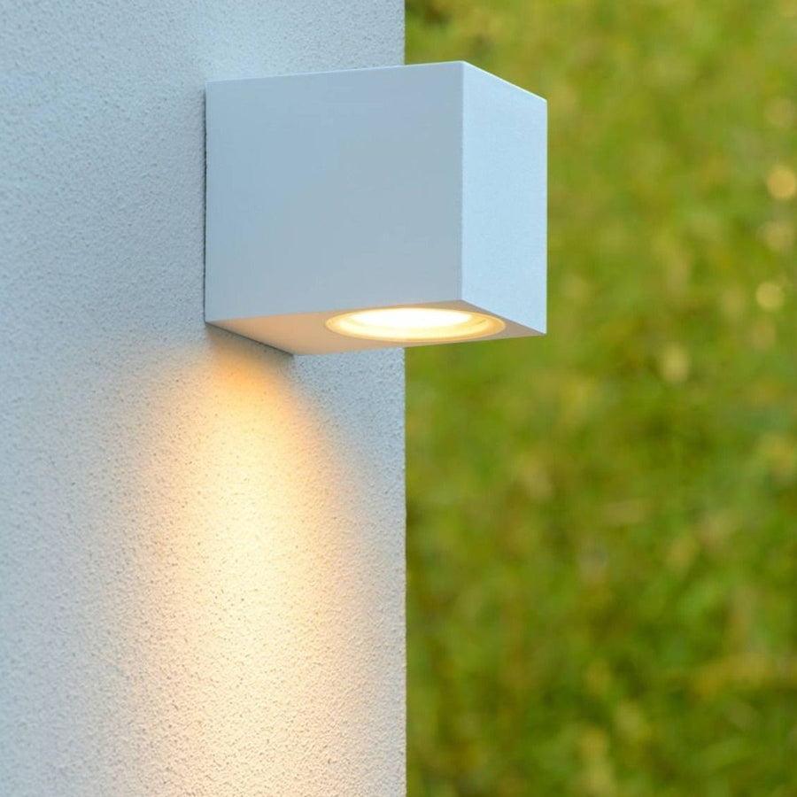 LED Wandspot Buiten LED Dimb. GU10 1x5W 3000K IP44 Wit