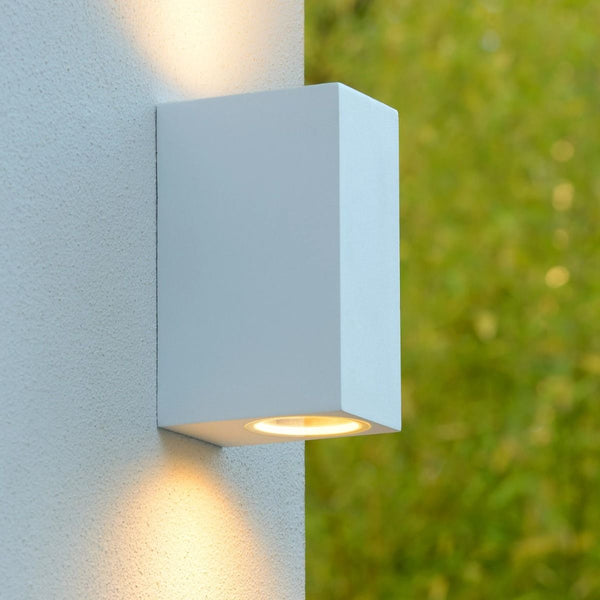 LED Wandspot Buiten LED Dimb. GU10 2x5W 3000K IP44 Wit
