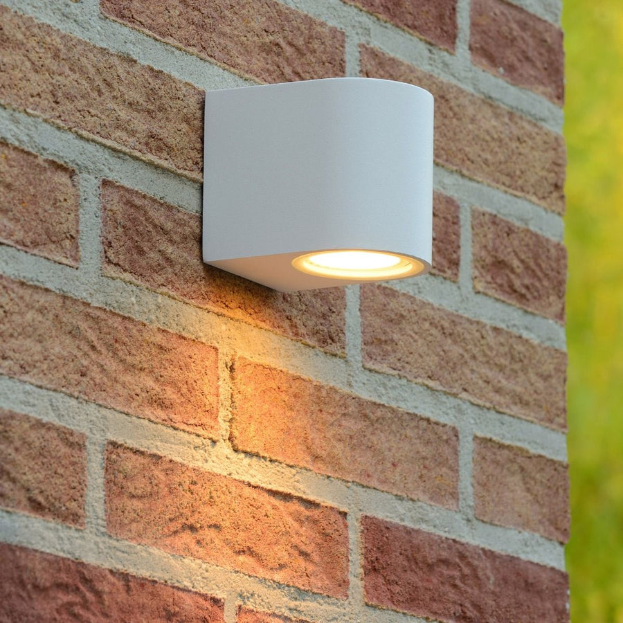 LED Wandspot Buiten LED Dimb. GU10 1x5W 3000K IP44 Wit