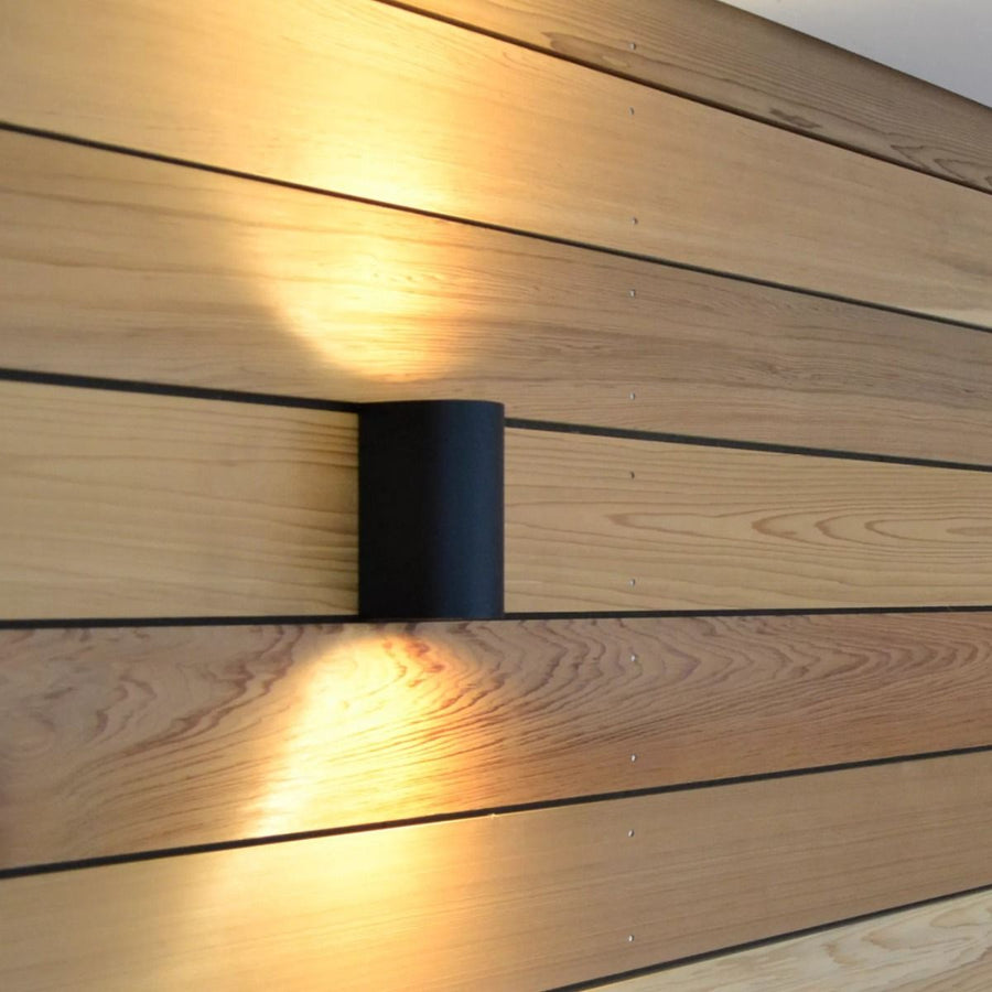LED Wandspot Buiten LED Dimb. GU10 2x5W 3000K IP44 Zwart