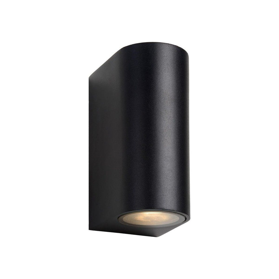 LED Wandspot Buiten LED Dimb. GU10 2x5W 3000K IP44 Zwart