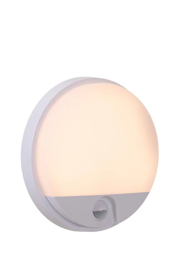Lucide HUPS IR - Wandlamp Binnen/Buiten - LED - 1x10W 3000K - IP54 - Beweging & dag/nacht sensor - Wit
