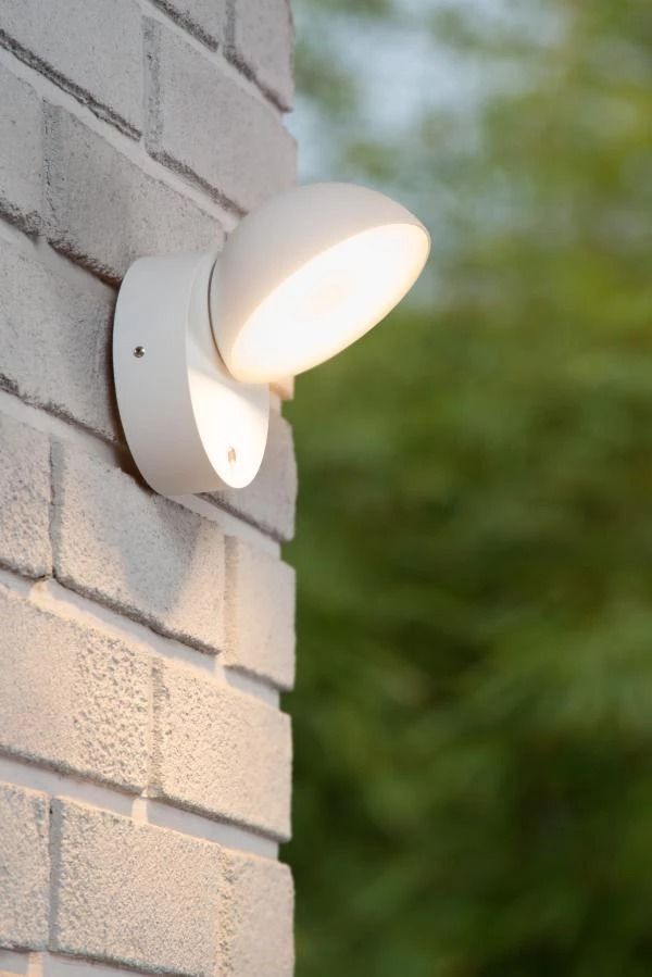 Lucide FINN - Wandlamp Binnen/Buiten - LED - 1x12W 3000K - IP54 - Wit