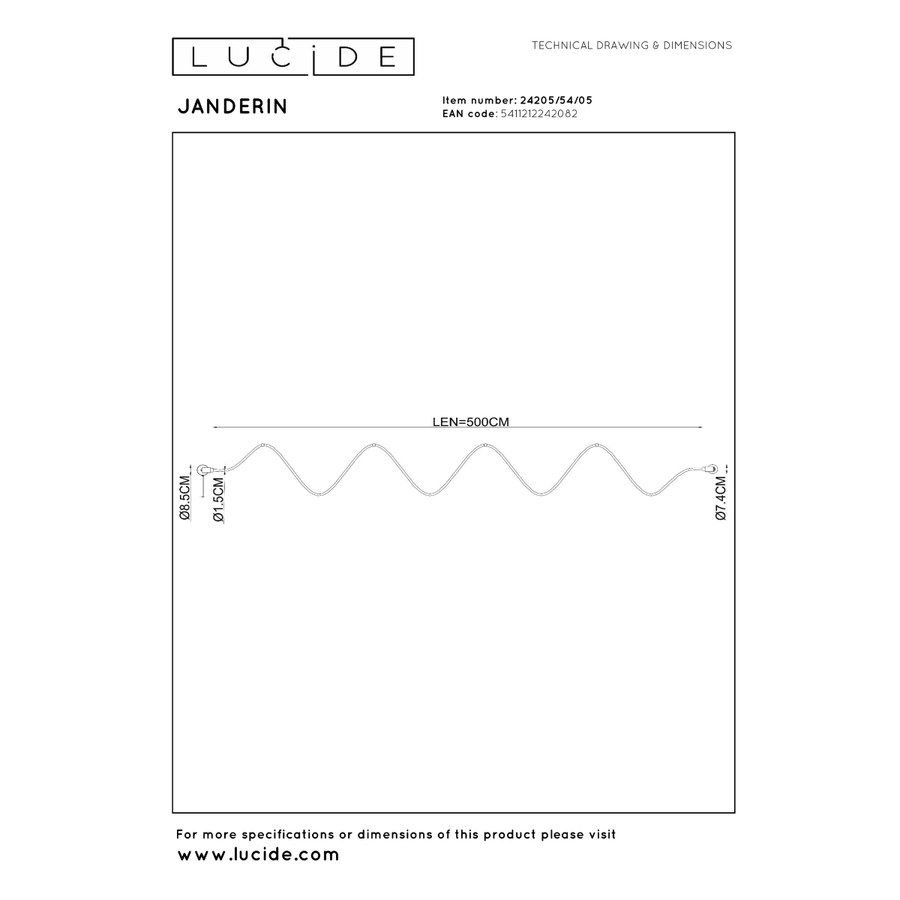 Lucide JANDERIN - Wandlamp - LED Dimb. - CCT - 1x48W 2200K/3300K - Handbewegingssensor - Champagne kleur | Vibes