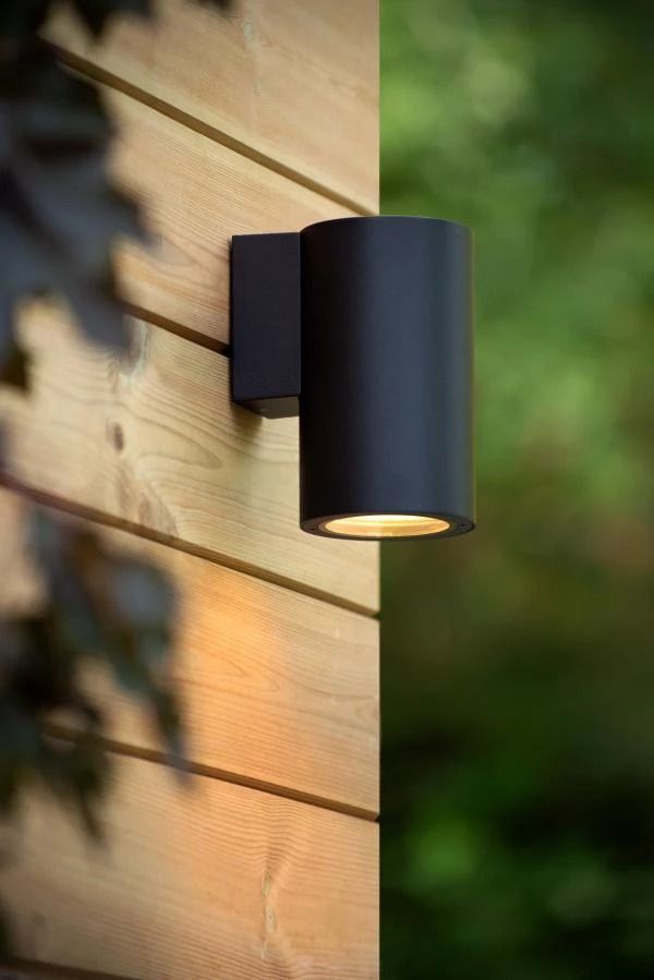 Lucide volantis - wandspot buiten - 1xe27 - ip54 - zwart