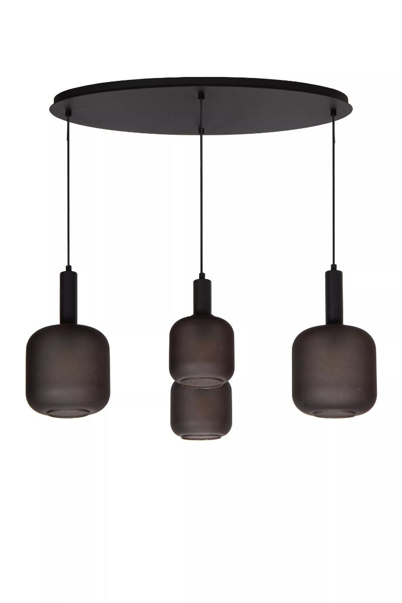 Lucide eloise - hanglamp - 4xe27 - zwart