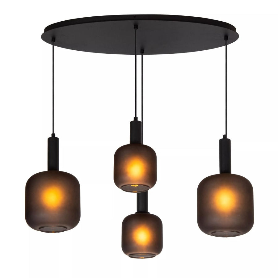 Lucide eloise - hanglamp - 4xe27 - zwart