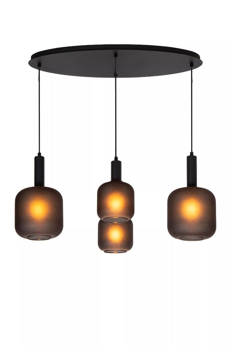 Lucide eloise - hanglamp - 4xe27 - zwart