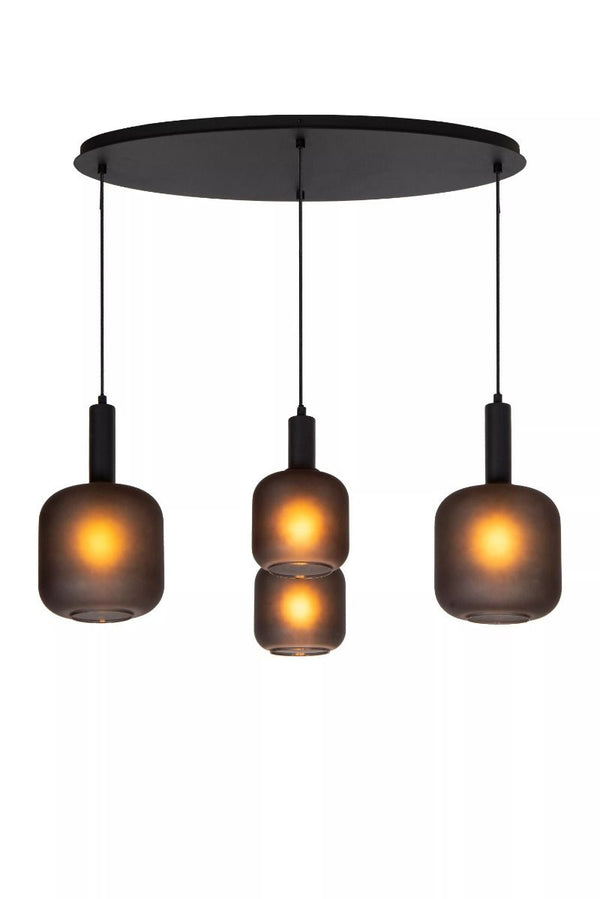 Lucide eloise - hanglamp - 4xe27 - zwart