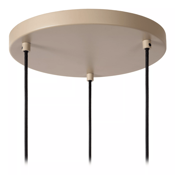 LAMBRES Hanglamp-Taupe-3xE27-40W-Alumin.