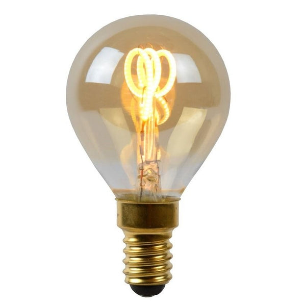 Filament lamp Ø 4,5 cm LED Dimb. E14 1x3W 2200K Amber