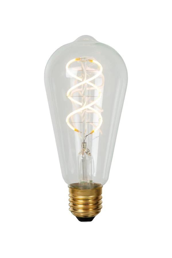 Lucide st64 - filament lamp - o6,4 cm - led dimb. - e27 - 1x4,9w 2700k - transparant