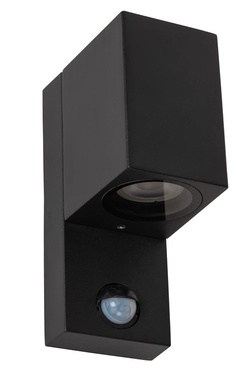 Wandspot Zaro zwart met sensor
