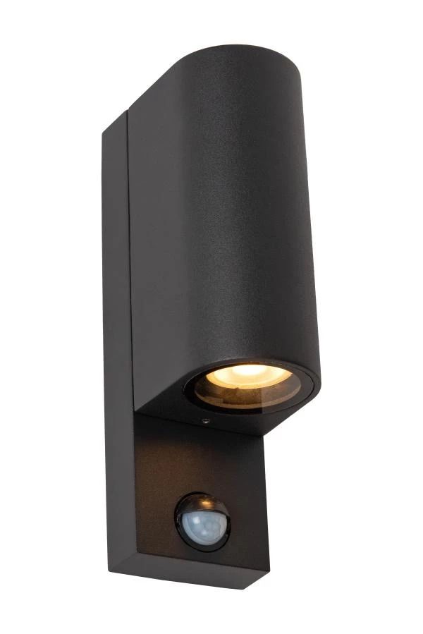 ZARO IR Wandspot Buiten-Zwart-2xGU10-7W-IP65