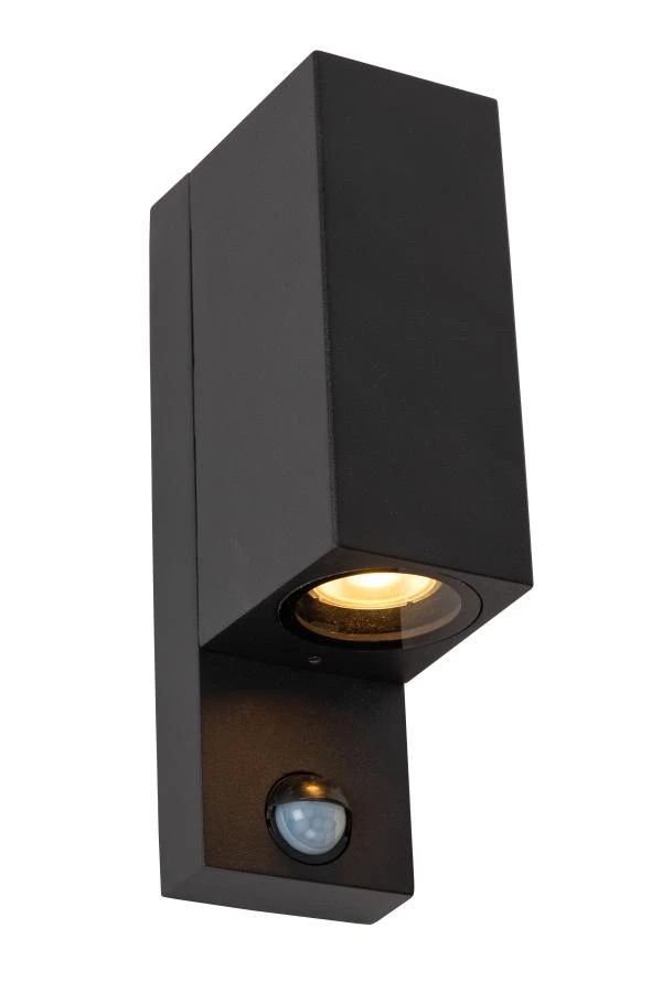 ZARO IR Wandspot Buiten-Zwart-2xGU10-7W-IP65