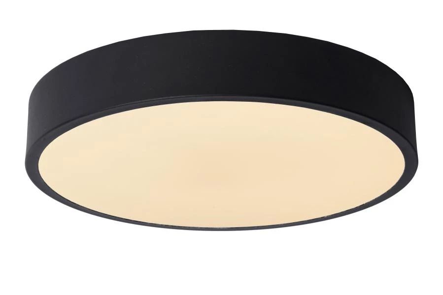 Lucide unar - plafonnière - ø 30 cm - led dimb. - 1x18w 2700k - 3 stepdim - zwart