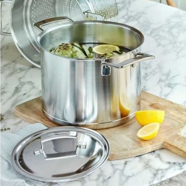 Silver 7 Soeppot 24 cm met dubbelwandig deksel